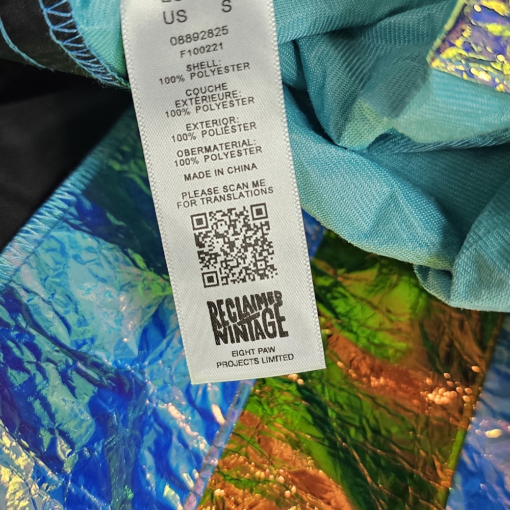 Holographic Mens Jacket Rave Small - Picture 5 of 7